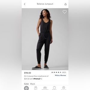 NWT Athleta Balance Jumpsuit
